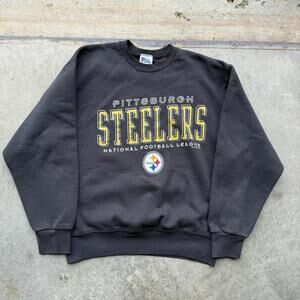 Vintage 1997 Pittsburgh Steelers black sweatshirt pro player women’s large
